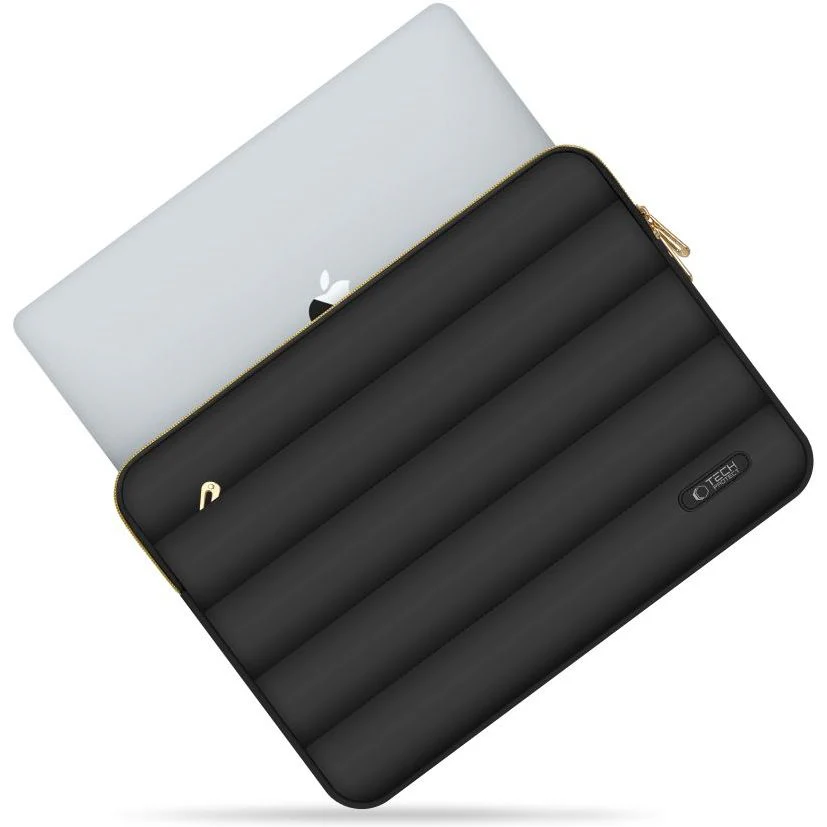 Schutzhülle für Laptop 15" - 16" + kleine Zubehörtasche, Tech-Protect Puffy, Schwarz - Image 3