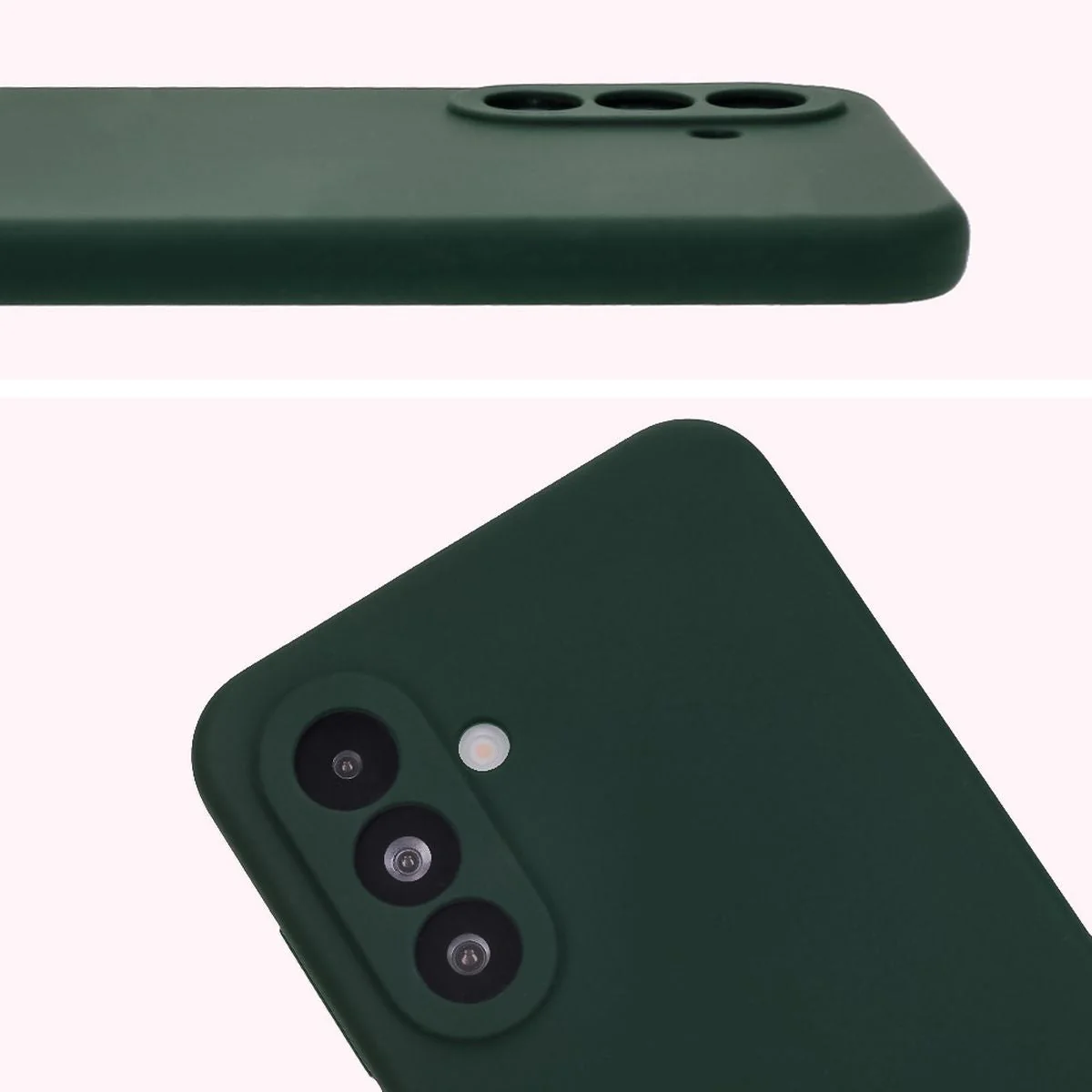 Silikon Handyhülle für Galaxy A56 5G, Bizon Soft Case, Dunkelgrün - Image 5