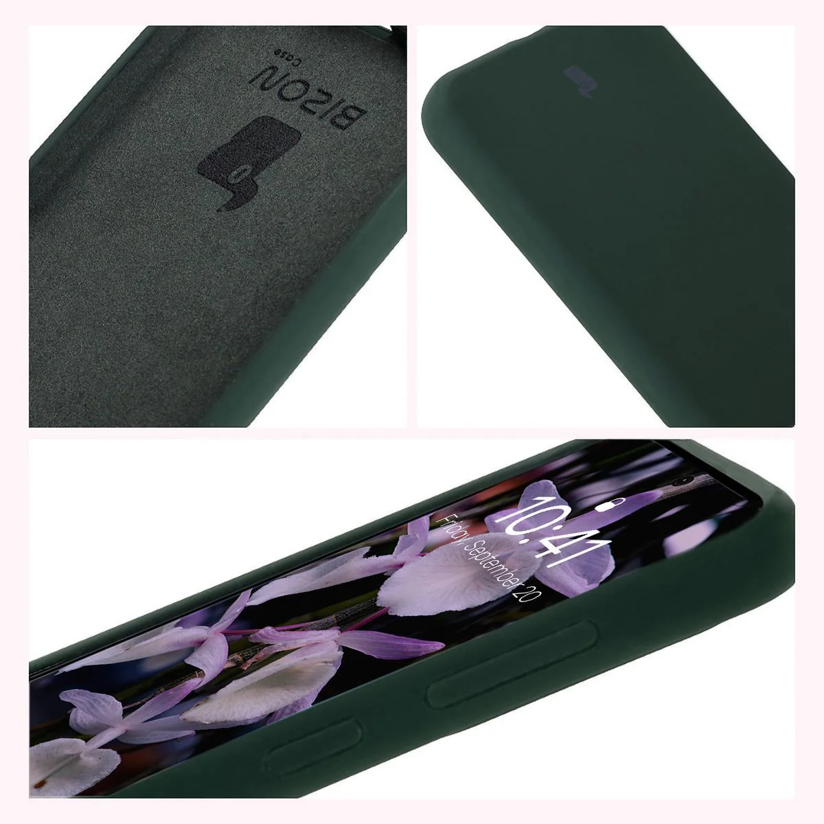 Silikon Handyhülle für Galaxy A56 5G, Bizon Soft Case, Dunkelgrün - Image 6