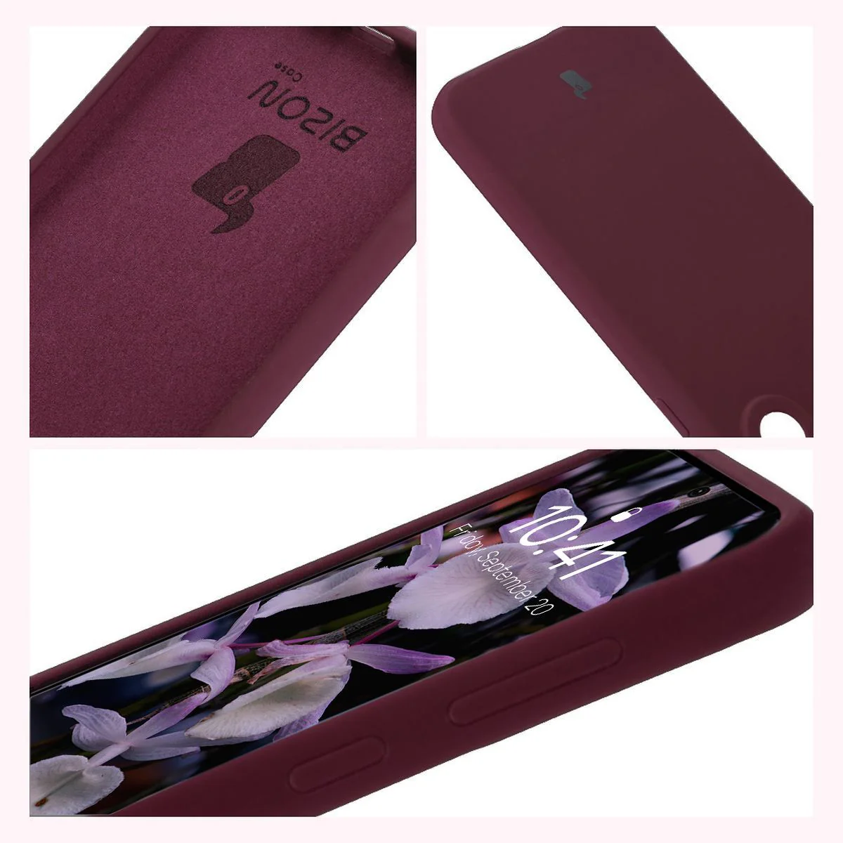 Silikon Handyhülle für Galaxy A56 5G, Bizon Soft Case, Pflaumenfarbe - Image 6