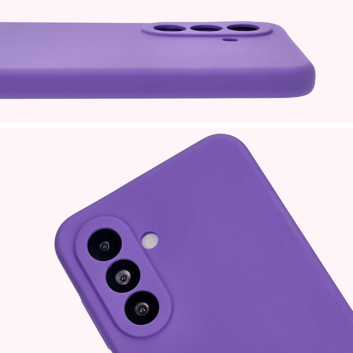 Silikon Handyhülle für Galaxy A56 5G, Bizon Soft Case, Violett - Image 5