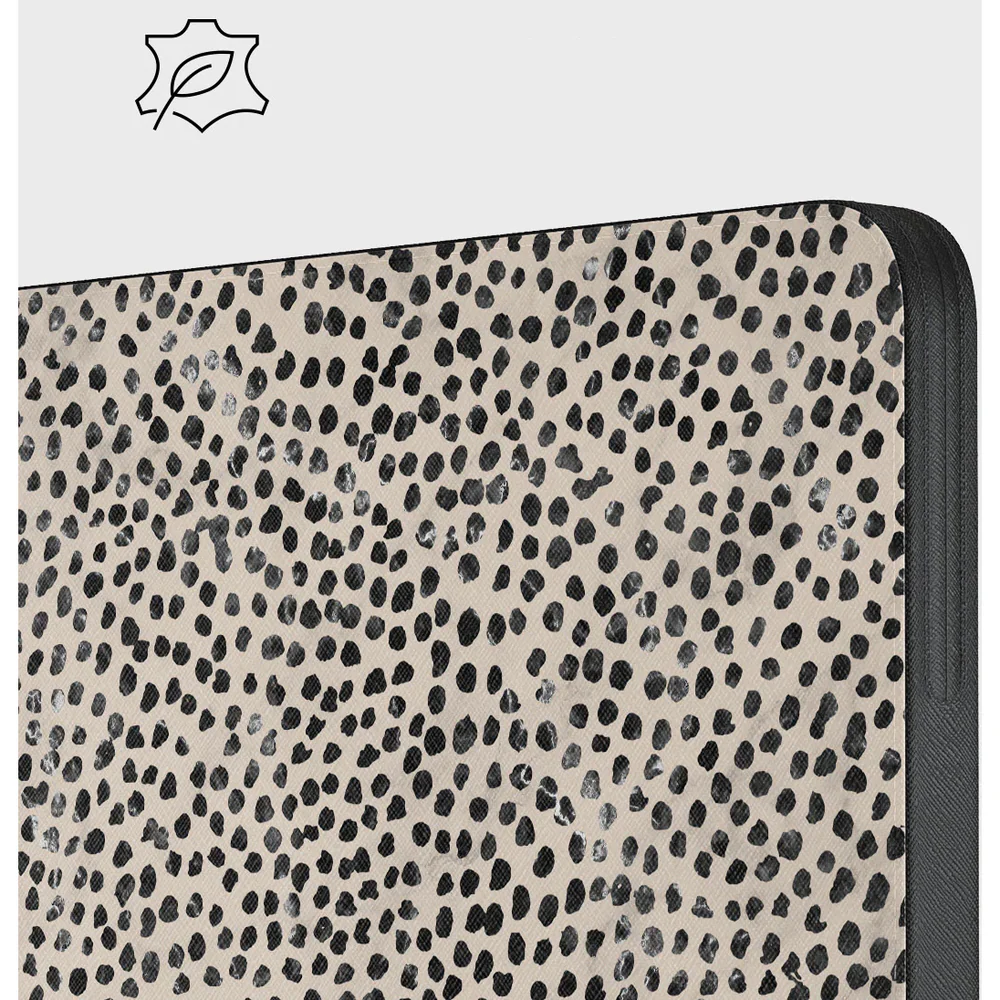 Universal Laptoptasche bis zu 14“ Burga Almond Latte, Beige mit schwarzen Punkten - Image 4