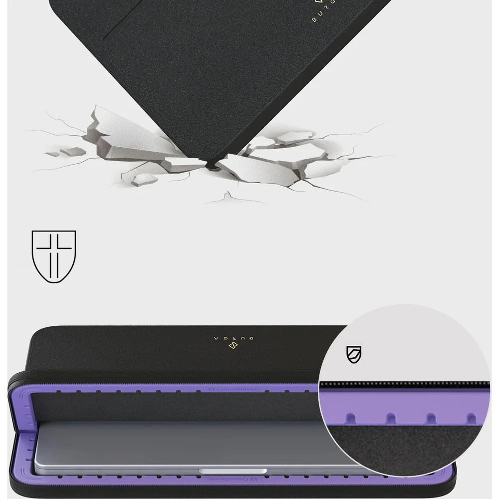 Universal Laptoptasche bis zu 14“ Burga Almond Latte, Beige mit schwarzen Punkten - Image 5