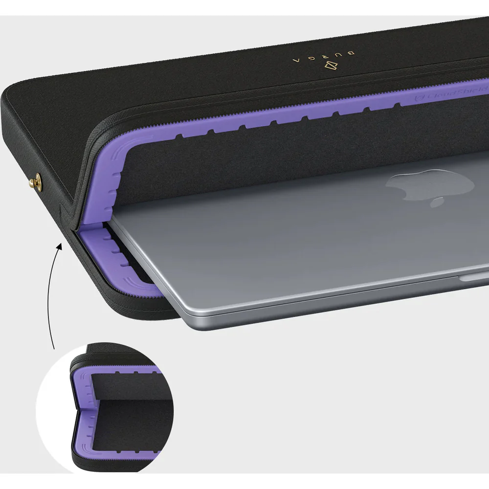 Universal Laptoptasche bis zu 14“ Burga Almond Latte, Beige mit schwarzen Punkten - Image 6