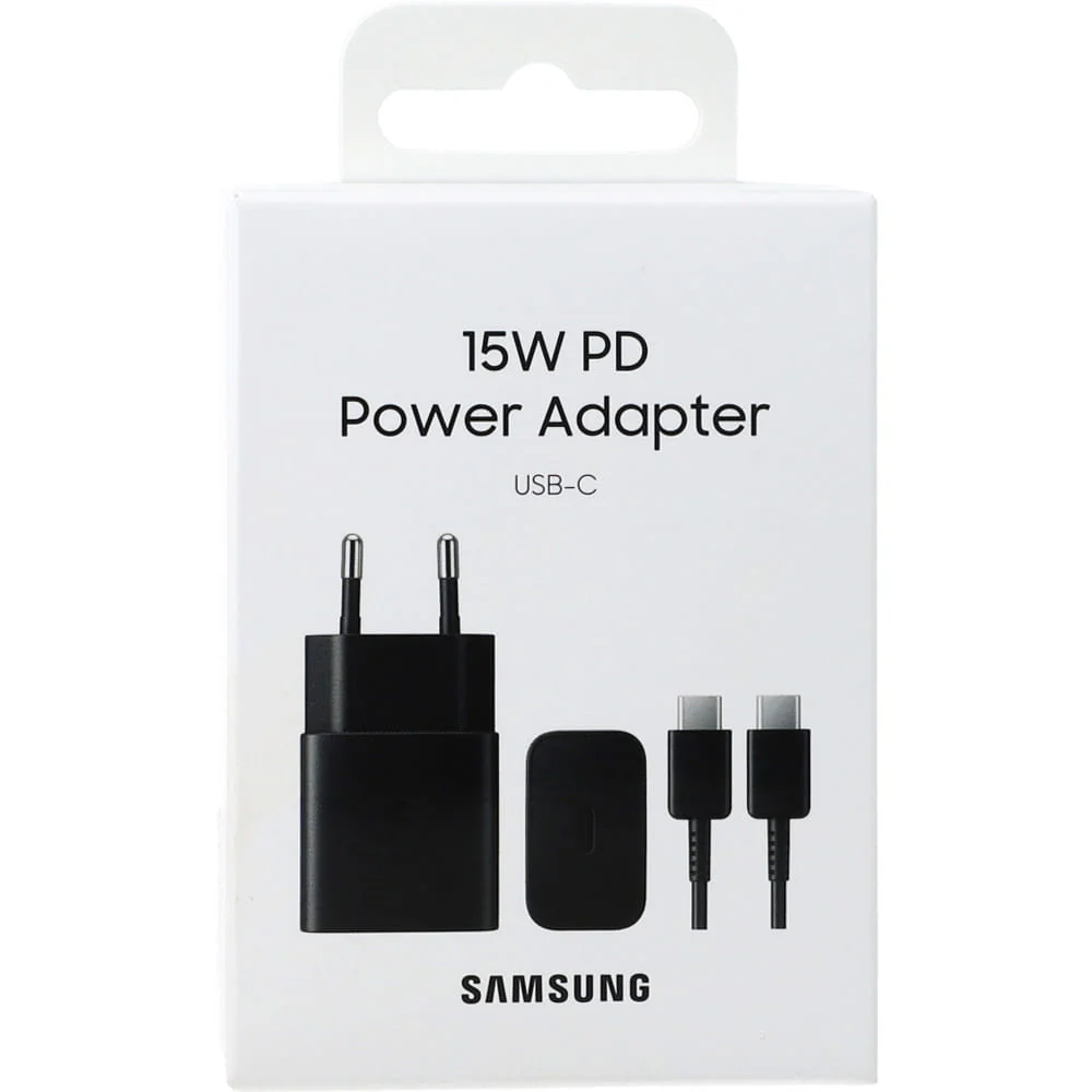 Wandladegerät Samsung EP-T1510XBEGEU PD 15W USB-C + Kabel, Schwarz - Image 3